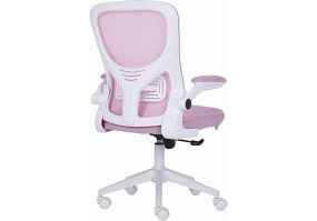 Cadeira-Giratoria-Diretor-tela-Rosa-ANM207 D-base-cinza-costas3